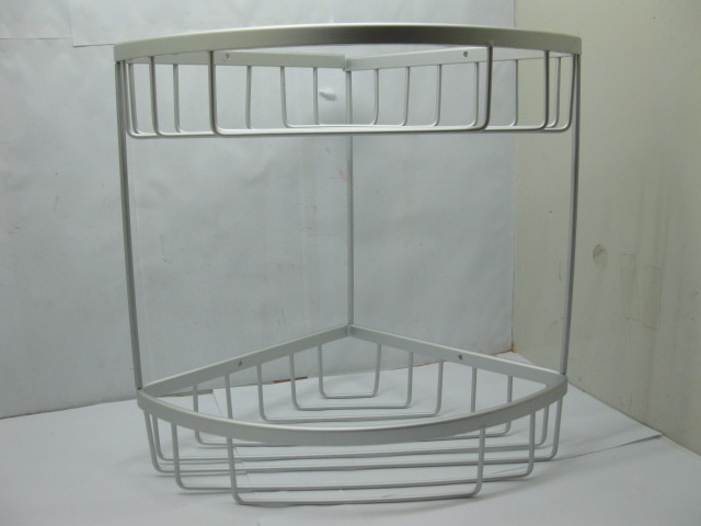 1Pc Triangle 2-Layer Bath Bathroom Rack Display